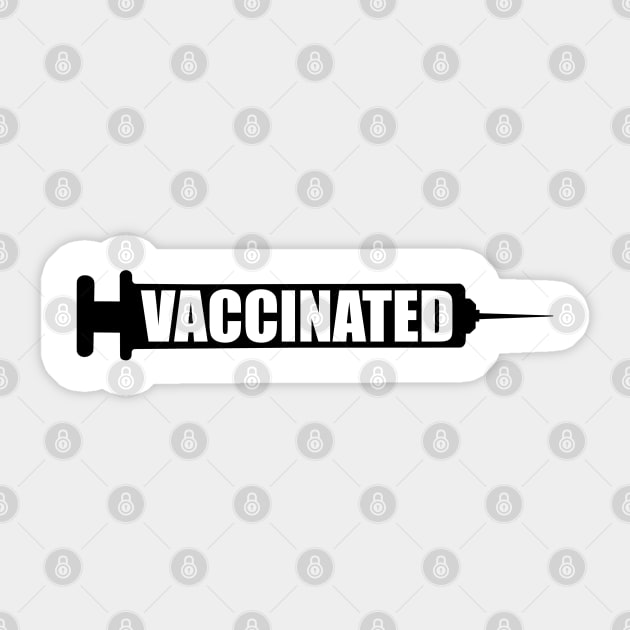 Vaccinated Syringe Sticker by TheWanderingFools